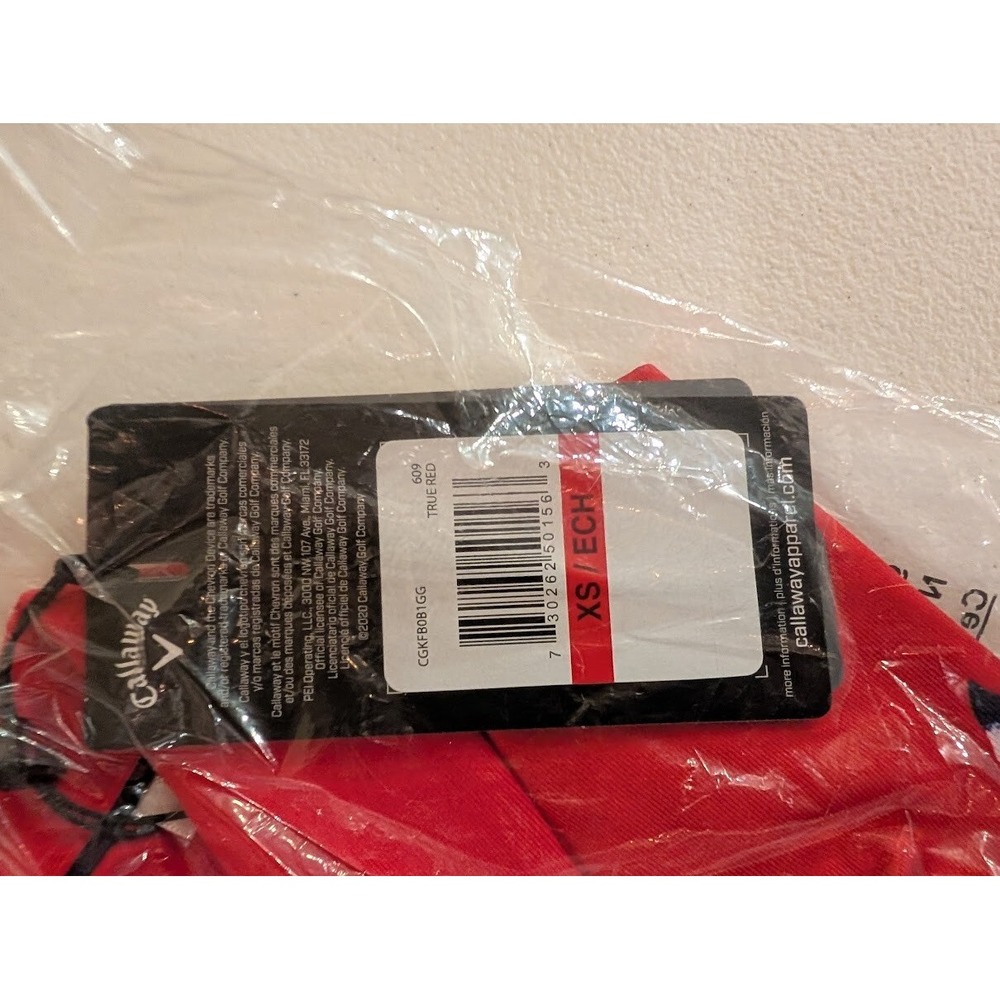 Callaway Women's XS Red Floral Golf Polo Shirt Opti-Dri UV Protection New - Picture 3 of 4